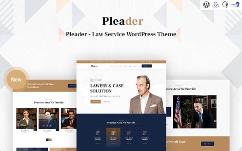 Pleader - Law Service Responsive WordPress Theme theme free